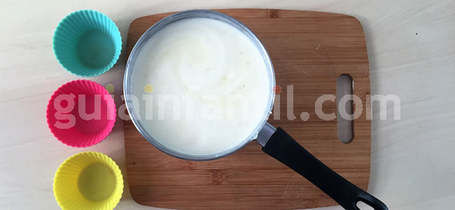 Flan de chocolate blanco rápido. Paso 1 Flan de chocolate blanco rápido. Paso 1