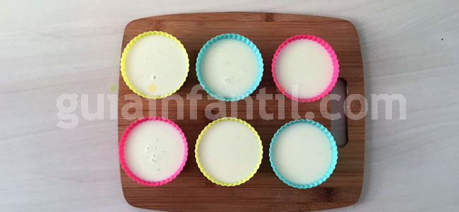 Flan de chocolate blanco rápido. Paso 3