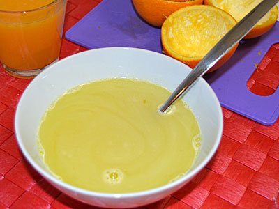 Receta paso a paso de gajos de naranja con gelatina 2