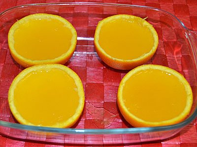 Receta paso a paso de gajos de naranja con gelatina 4