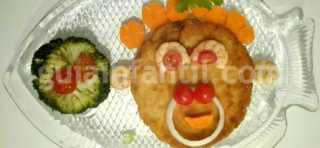 Hamburguesa de merluza, salmón y gambas. Paso 3