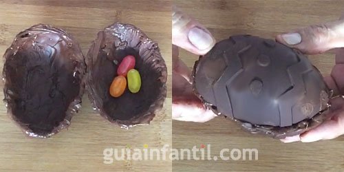 Huevo de chocolate. Paso 4 Huevo de chocolate. Paso 4