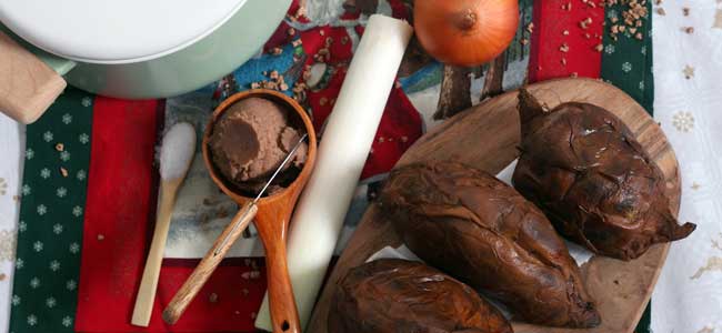 Crema de castañas y boniato Ingredientes crema