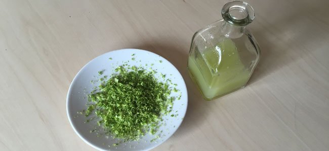 Cheescake de lima Ralladuras de lima