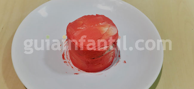 Mini tarta de Papá Noel de Navidad. Paso 5