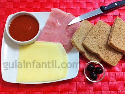 Ingredientes para el sandwiche de momia 