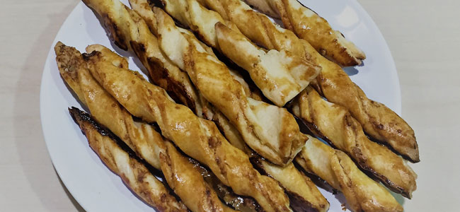 Receta de palitos de queso para Navidad. Paso 5