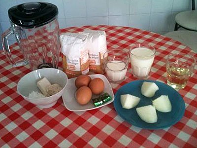 REceta de pan de cebolla. Ingredientes