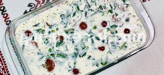 Pastel de queso y tomates cherry. Paso 5 Pastel de queso y tomates cherry. Paso 5