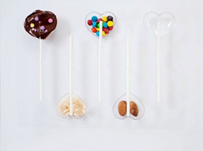 Piruletas con forma de corazón. Paso 3