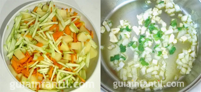 Guiso de pollo con verduras y quinoa. Paso2