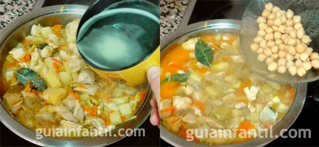 Guiso de pollo con verduras y quinoa. Paso 4