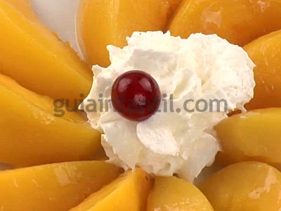 Estrella de melocotón. Paso 3