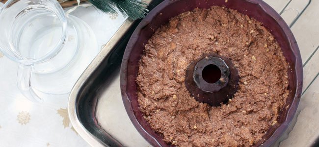 Pudding de coco y chocolate Pudding en el molde