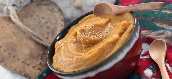 Boniato con sésamo Puré de boniato