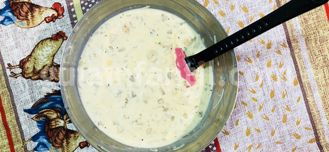 Quiche de pollo y queso para la merienda. Paso 3 Quiche de pollo y queso para la merienda. Paso 3