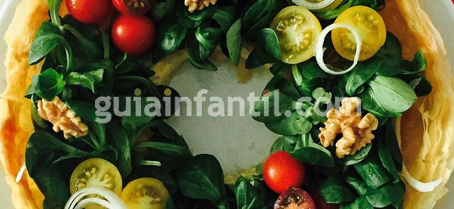 Corona de Navidad comestible. Paso 5