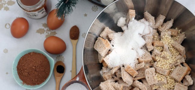 Mezclar los ingredientes secos del pudding Ingredientes secos