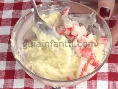 Tartaleta con forma de árbol de Navidad. Paso 2