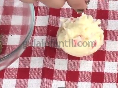 Tartaleta con forma de árbol de Navidad. Paso 3