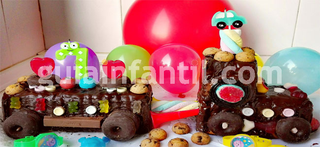 Tarta locomotora. Receta fáciles y divertidas para niños. Paso 5