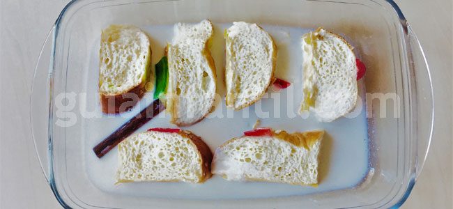 Torrijas de roscón con nata para Navidad. Paso 2