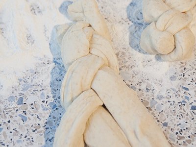 Trenzas de brioche. Paso 1.