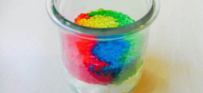 Vasitos con magdalenas para Carnaval Vasitos de Carnaval