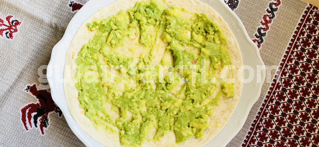 Wrap vegetal para niños. Paso 1