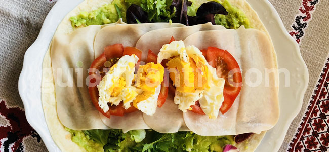 Wrap vegetal para niños. Paso 3