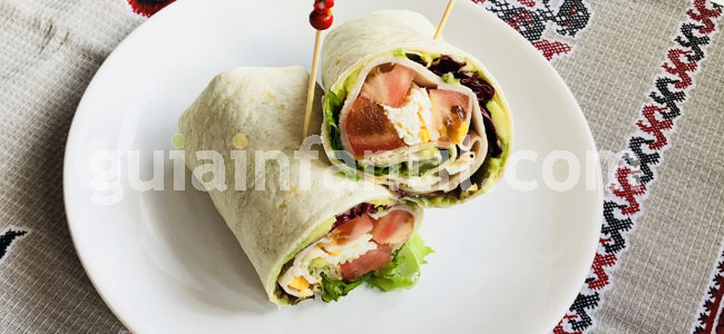 Wrap vegetal. Paso 5