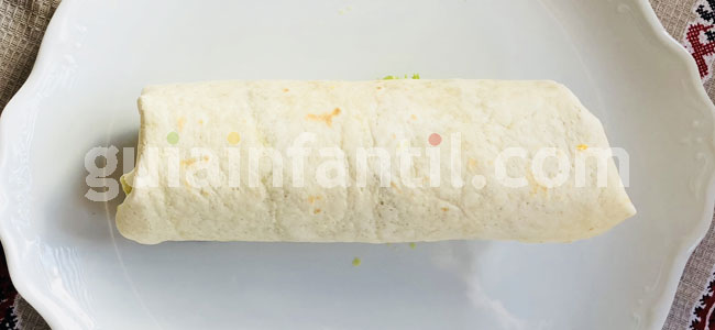 Wrap vegetal. Paso 4