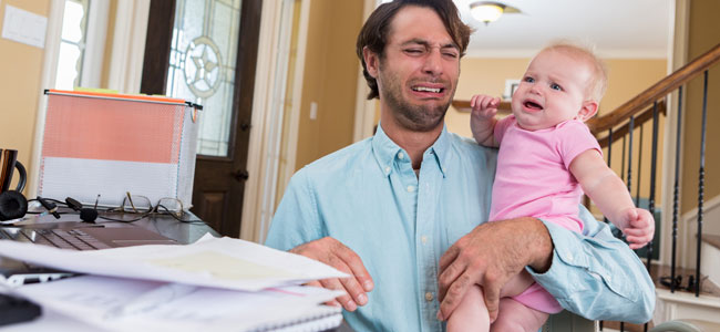 La depresión posparto de papá