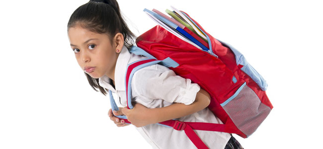 La salud de la espalda de los niños