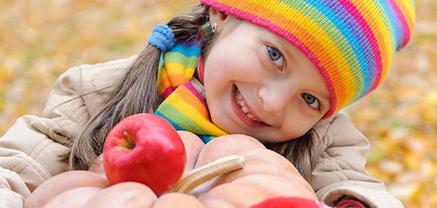 Niña con calabaza