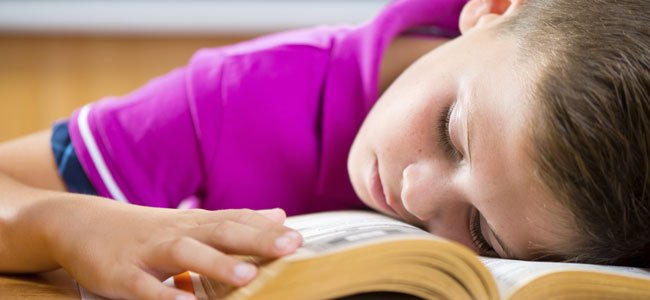 Problemas de sueño infantil NIño duerme en clase