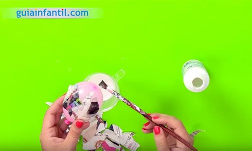 Planetas de papel maché. Paso 1