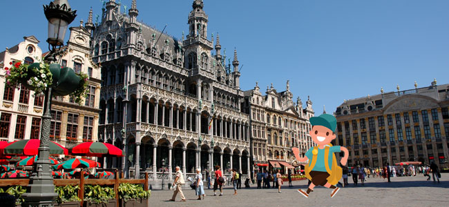 Gran Plaza en Bruselas con niños Gran Plaza en Bruselas con niños